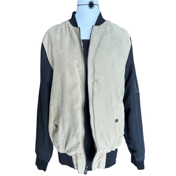 Jackets & Blazers - Civil Sektor Black & Beige Two-Tone Bomber Jacket Men’s M (Women’s L